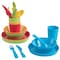 Basicwise 24-Piece Kids Dinnerware Set Plastic 4 Plates, 4 Bowls, 4 Cups, 4 Forks, 4 Knives, and 4 Spoons QI003487 - alternate 1